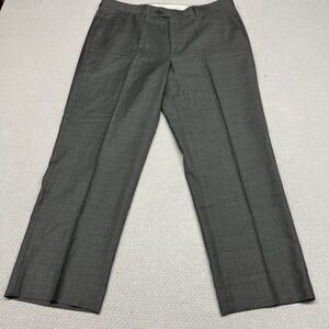 Santorelli Pants Mens 36x28 Gray Wool Romeo Trousers Business Formal Classic